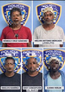 DICRIM apresa a varios hombres por robos en Mamey, Sosúa y Puerto Plata