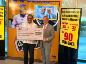 LEIDSA entrega 90 millones de pesos al millonario 495 del Loto