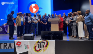 Las centrales sindicales de RD reconocen en Ginebra, Suiza la trayectoria y compromiso de Amanda Villatoro