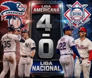 Liga Americana vence a la Nacional 4-0, la primera blanqueada en un Juego de Estrellas desde 2013