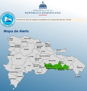 Autoridades emiten alerta verde para el Gran Santo Domingo y San Pedro de Macorís por inundaciones