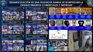 Policía desmantela estructura criminal dedicada a robos mediante roturas en comercios y empresas en distintas zonas del país