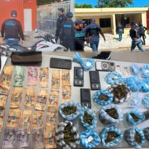 Policía Nacional combate al microtráfico en Sabana Perdida con ocupación de drogas y cuatro apresados